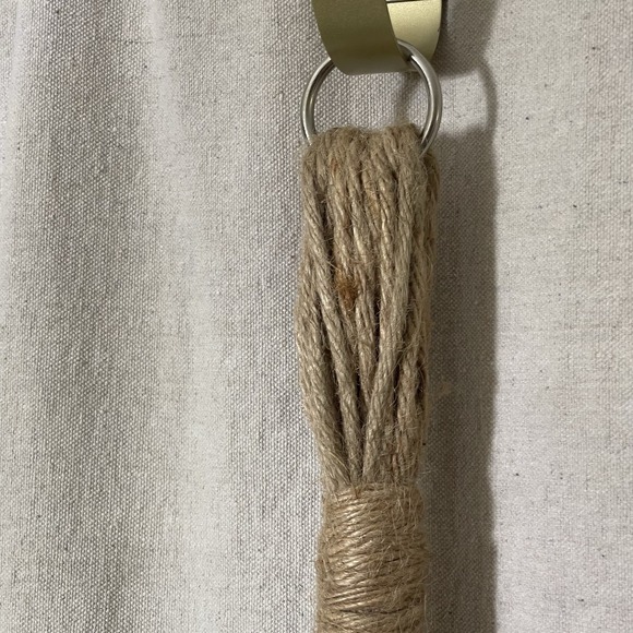 Vintage Macrame Jute Plant Hanger Large Planter Basket 75" BOHO Wood Bead 70s - Picture 9 of 11